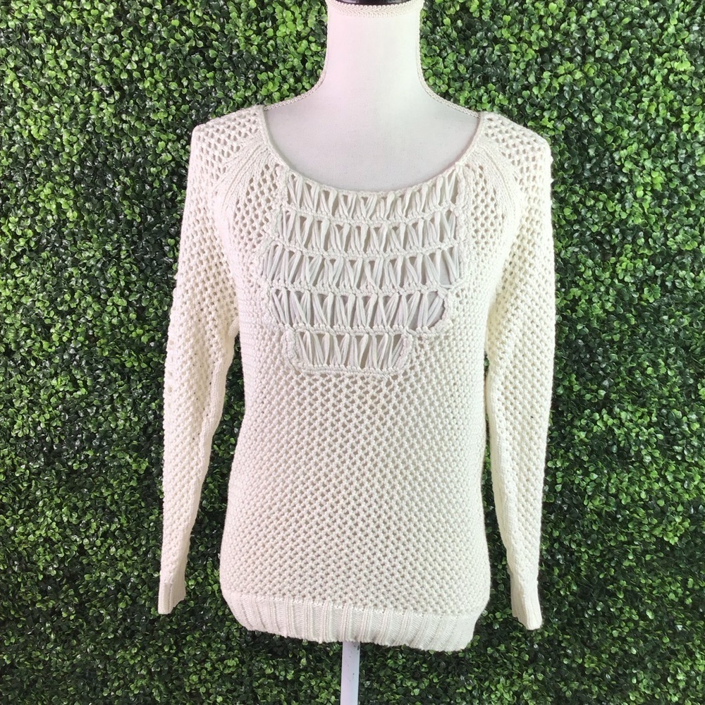 Nwot‎ Maje Cable knit ivory sweater open knit cozy